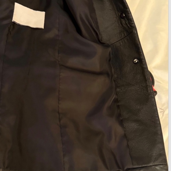 Margaret Godfrey Women’s Black Leather Jacket Blazer Size Small Style #9940 - Picture 10 of 16